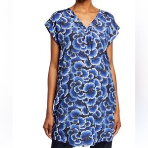 MASAI FLORAL TUNIC SHIRT DRESS SMALL